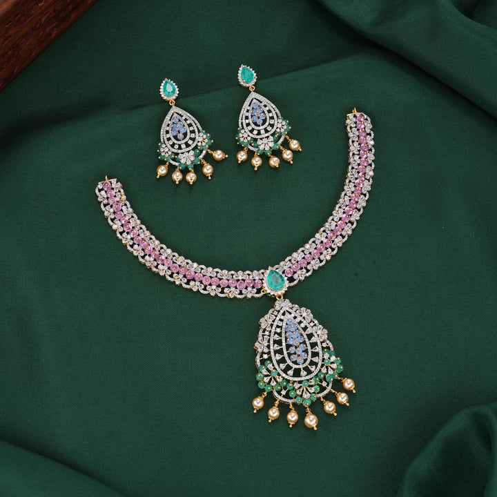 Zara Diamond Design Necklace Set