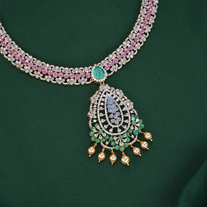 Zara Diamond Design Necklace Set
