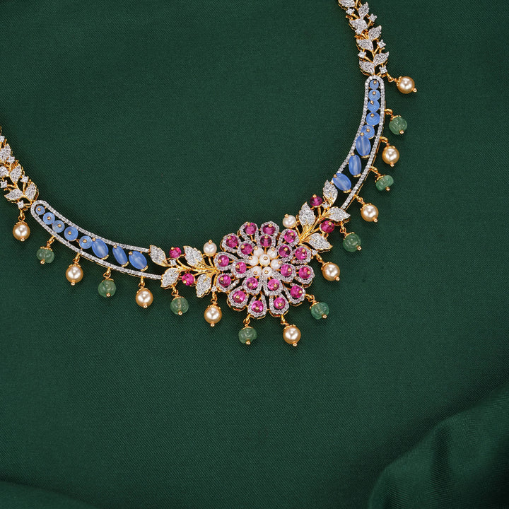 Nivetha Diamond Design Necklace Set