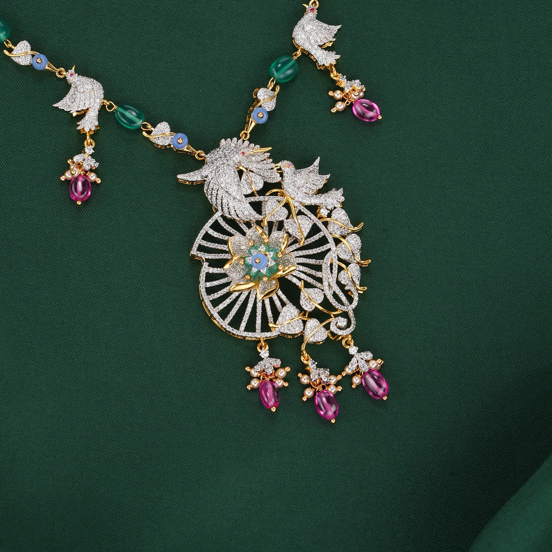 Bindhu  Diamond Design Necklace Set