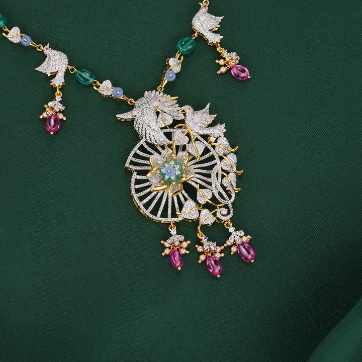 Bindhu  Diamond Design Necklace Set