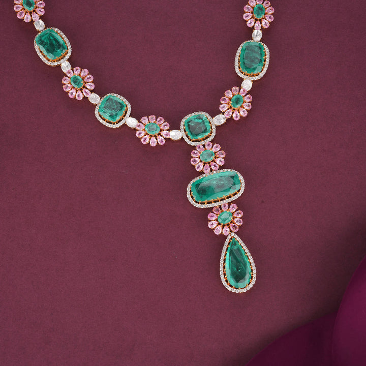 Catchy and Connect Moissanite  Necklace Set