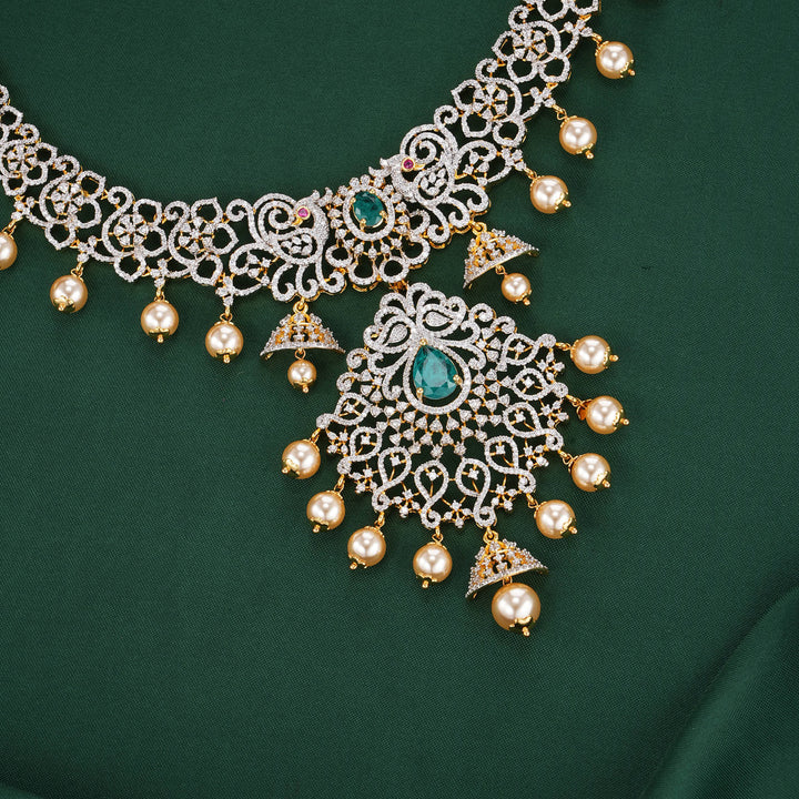 Dazzling  Diamond Design Necklace Set