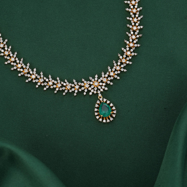 Delicate Charm Diamond Design Necklace Set