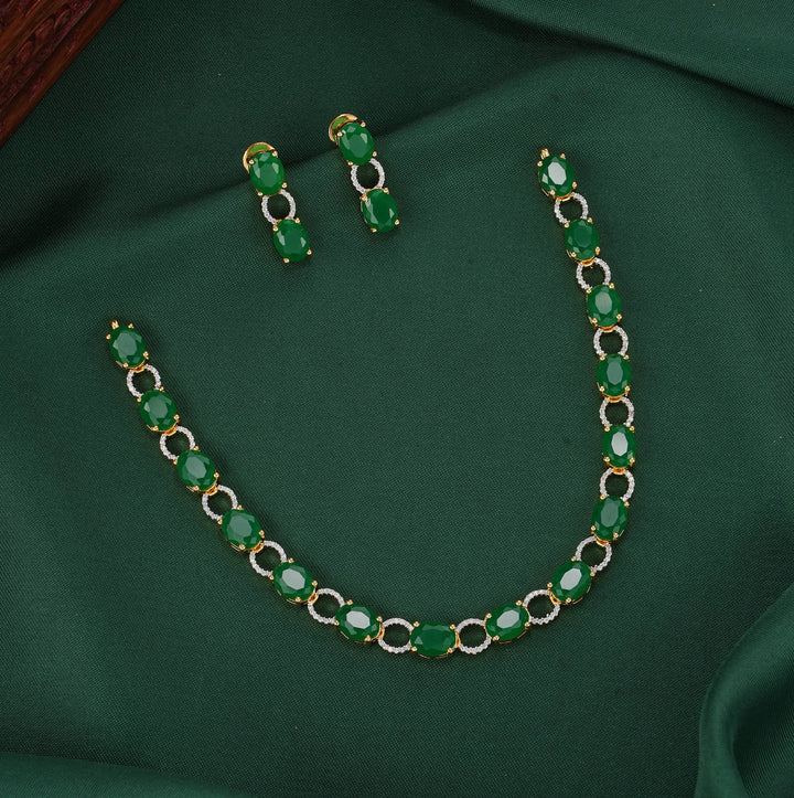 Green Avikam Necklace Set