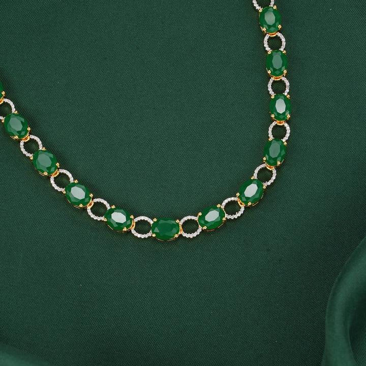 Green Avikam Necklace Set