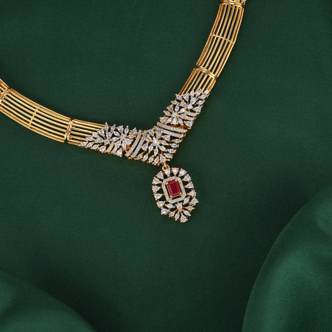 Love Fall Diamond Design Necklace Set