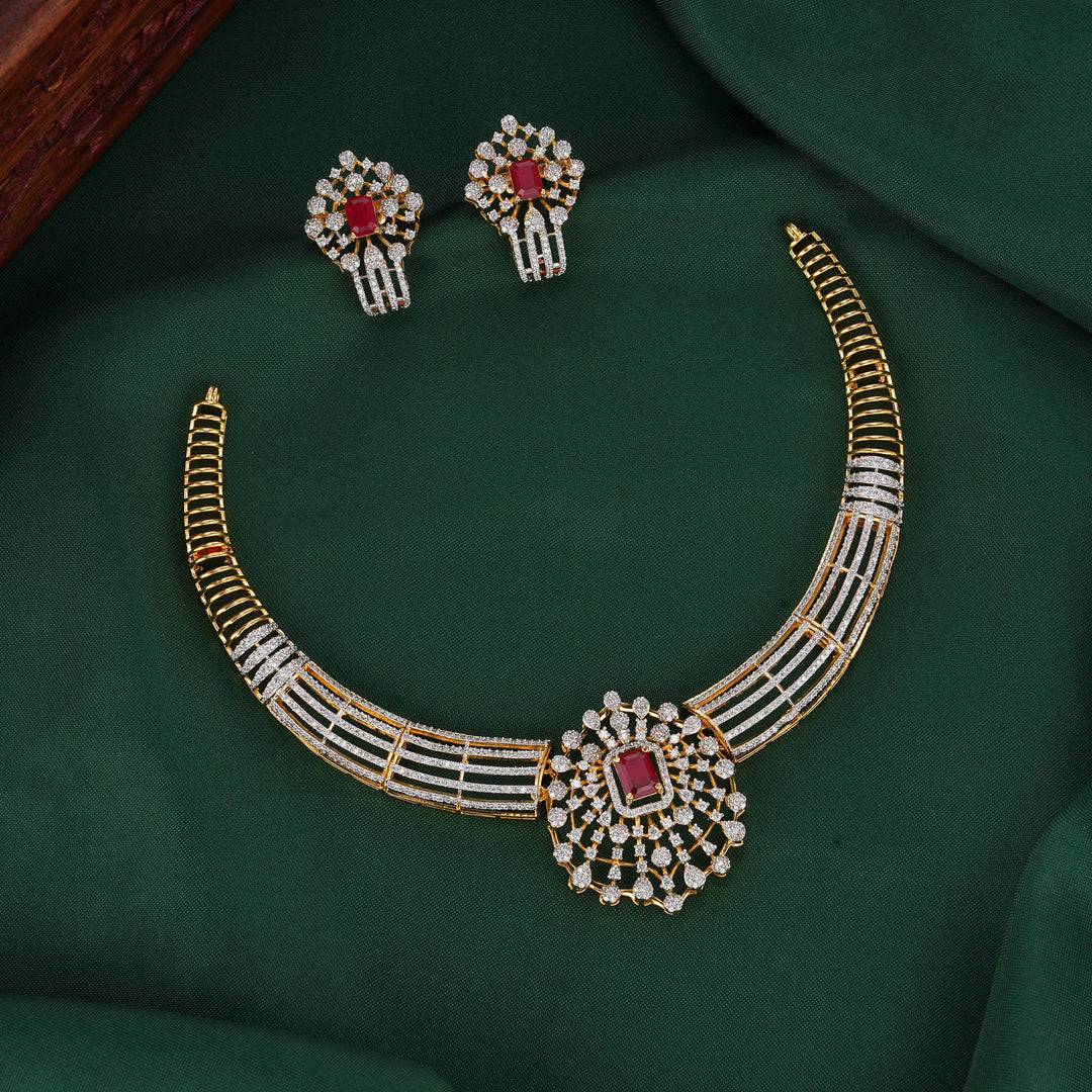 Isha  Diamond Design Necklace Set