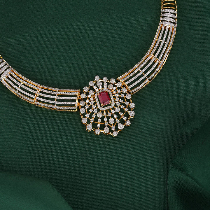 Isha  Diamond Design Necklace Set