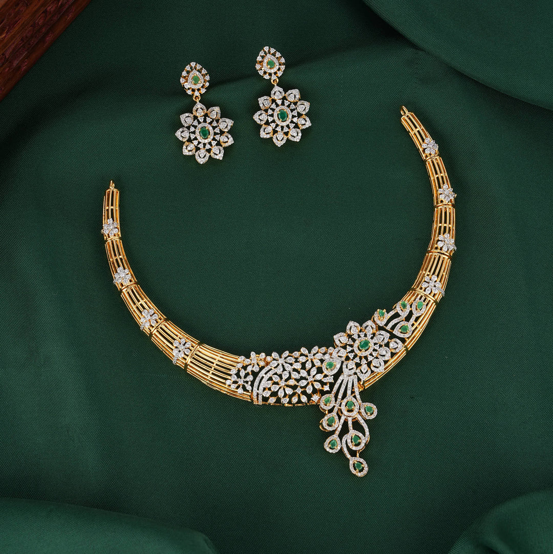 Shash Diamond Design Necklace Set