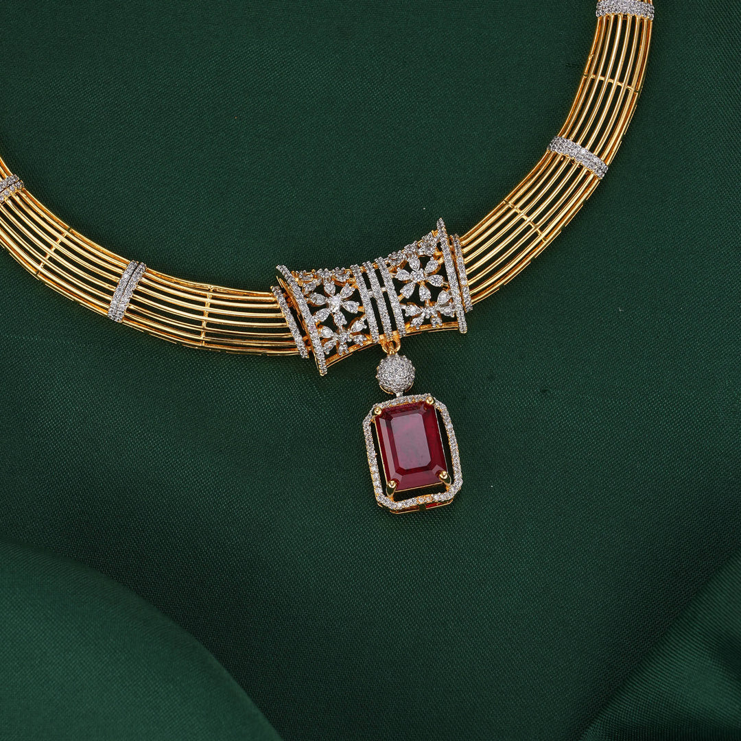 Vershikaa  Diamond Design Necklace Set