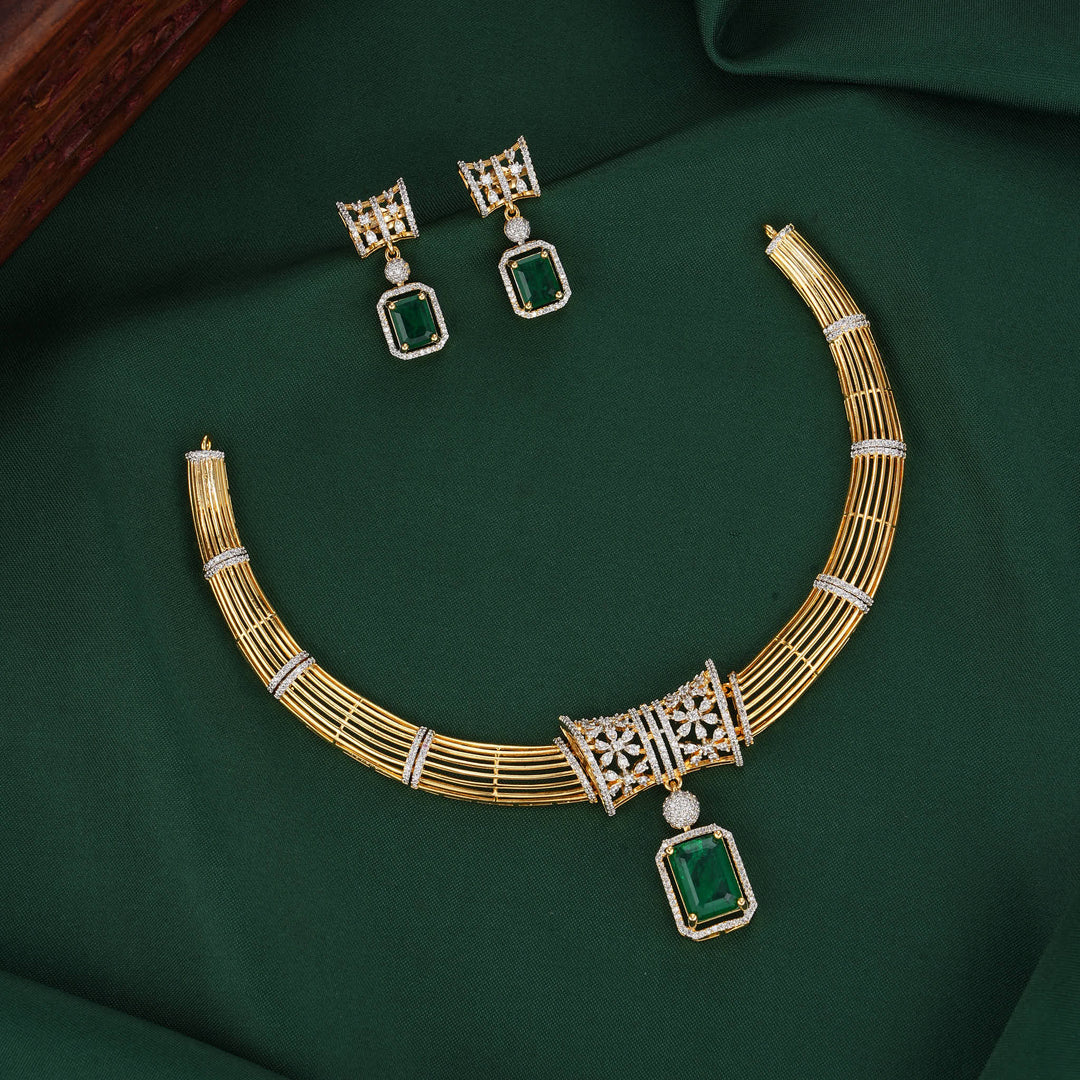 Vermikaa Diamond Design Necklace Set