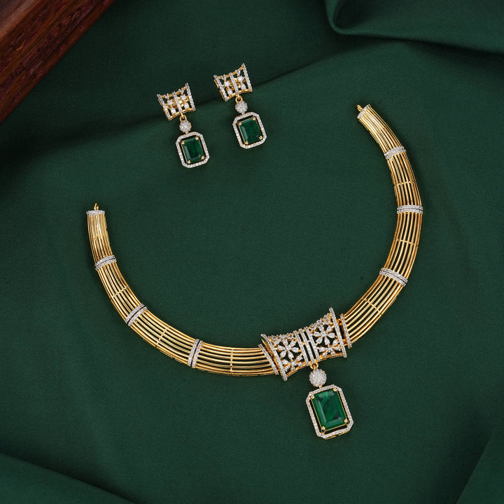 Vermikaa Diamond Design Necklace Set