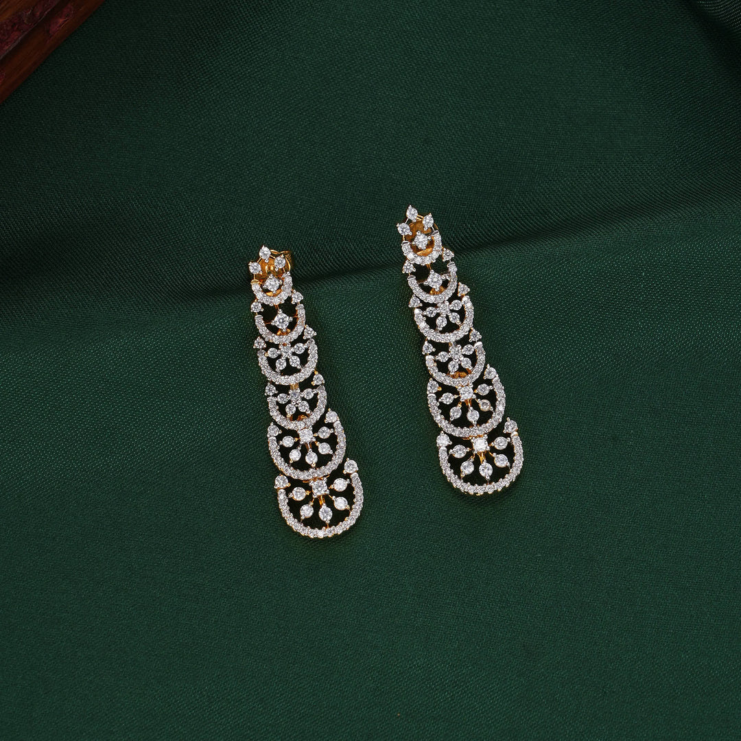 Adorned  Diamond Design Necklace Set