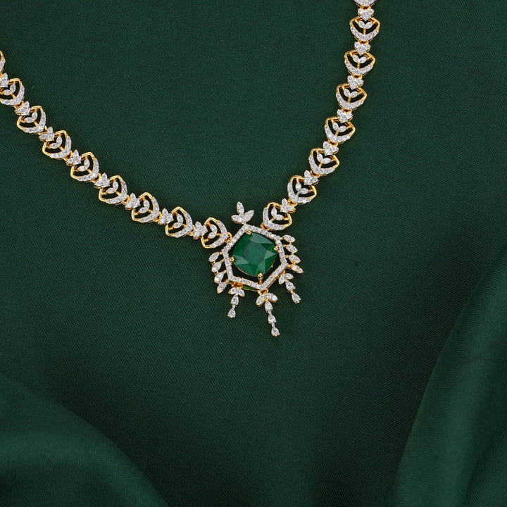 Trishalini Diamond Design Necklace Set
