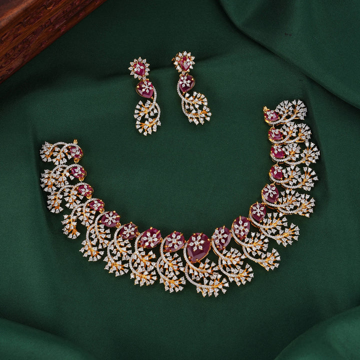 Auravelle Diamond Design Necklace Set