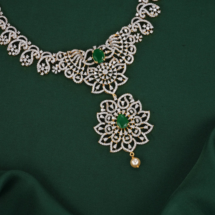 Radiant  Diamond Design Necklace