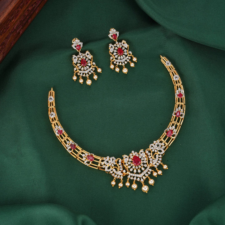 Amelora Diamond Design Necklace Set