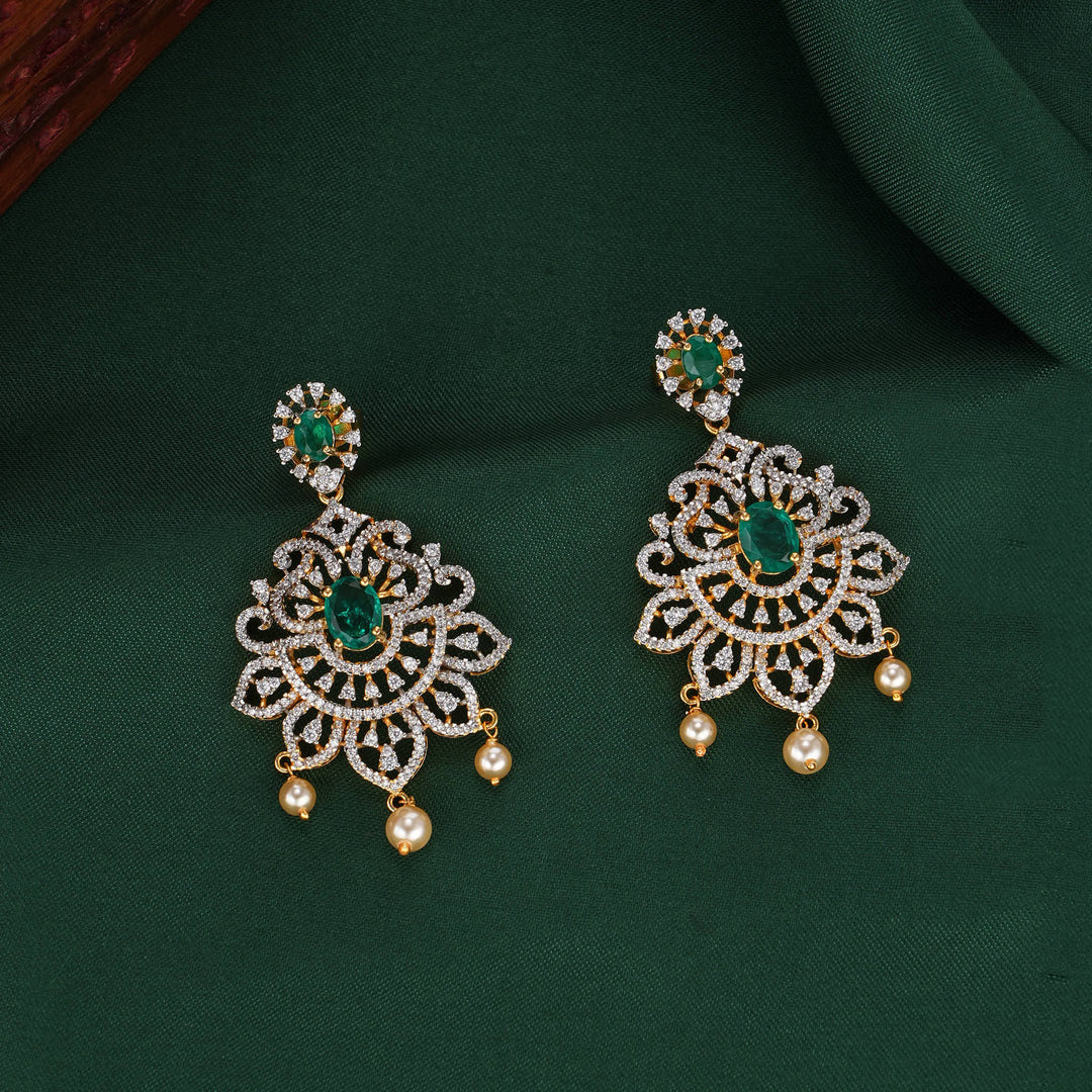 Zelavelle Diamond Design Necklace Set