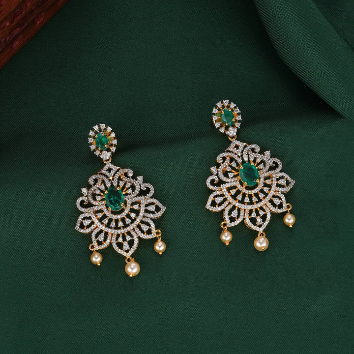 Zelavelle Diamond Design Necklace Set