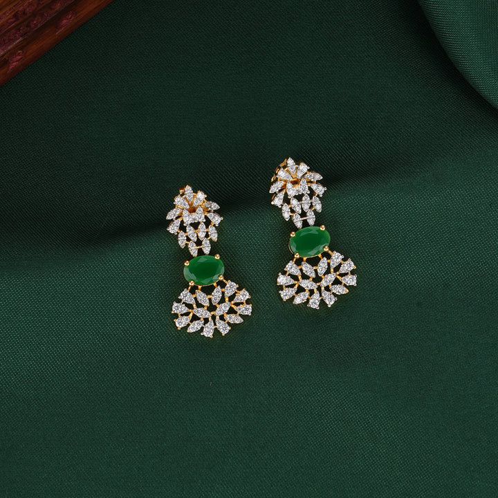 Crystal Cascade Diamond Design Necklace Set