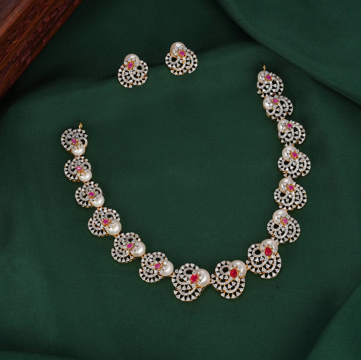 Dazzling Delights Diamond Design Necklace Set