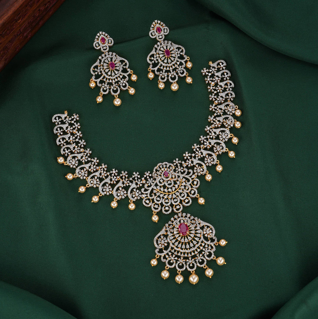 Vershikaa Diamond Design Necklace Set