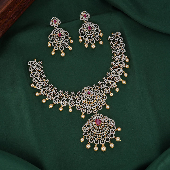 Vershikaa Diamond Design Necklace Set