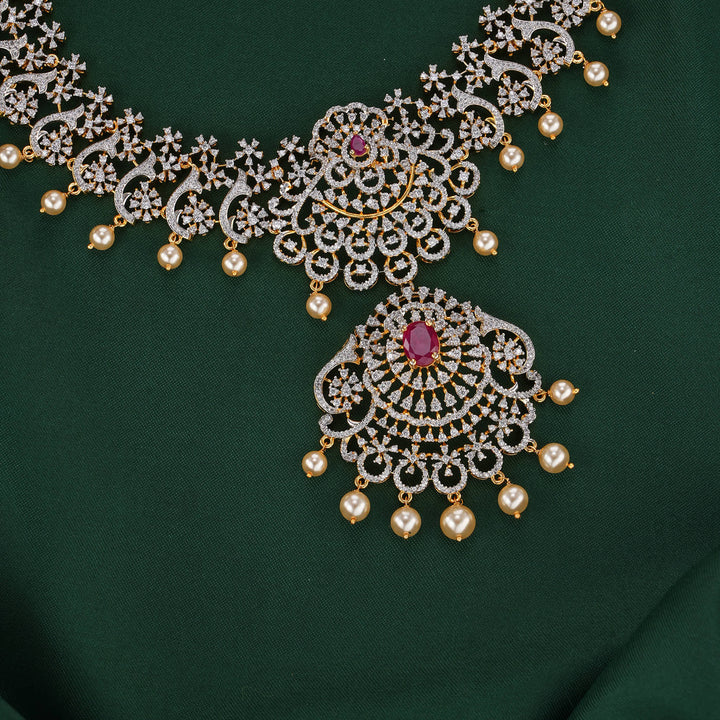 Vershikaa Diamond Design Necklace Set