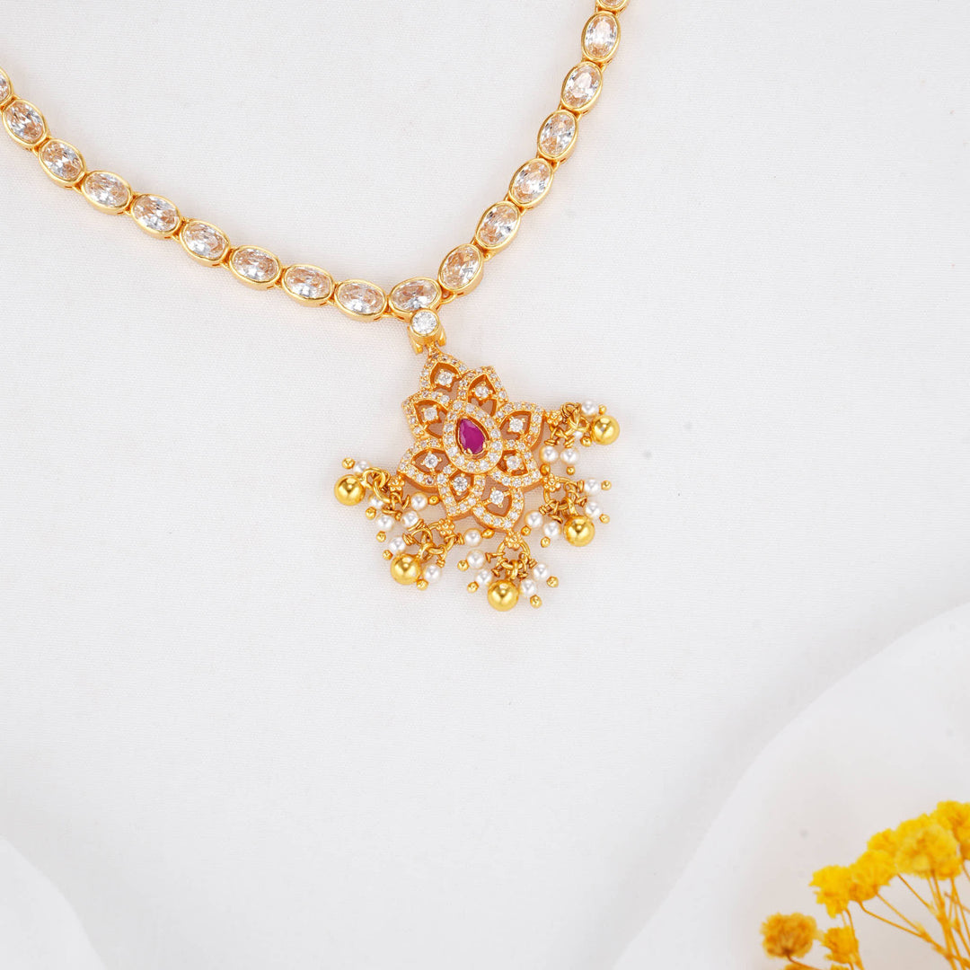 Anthikaa Stone Short Necklace