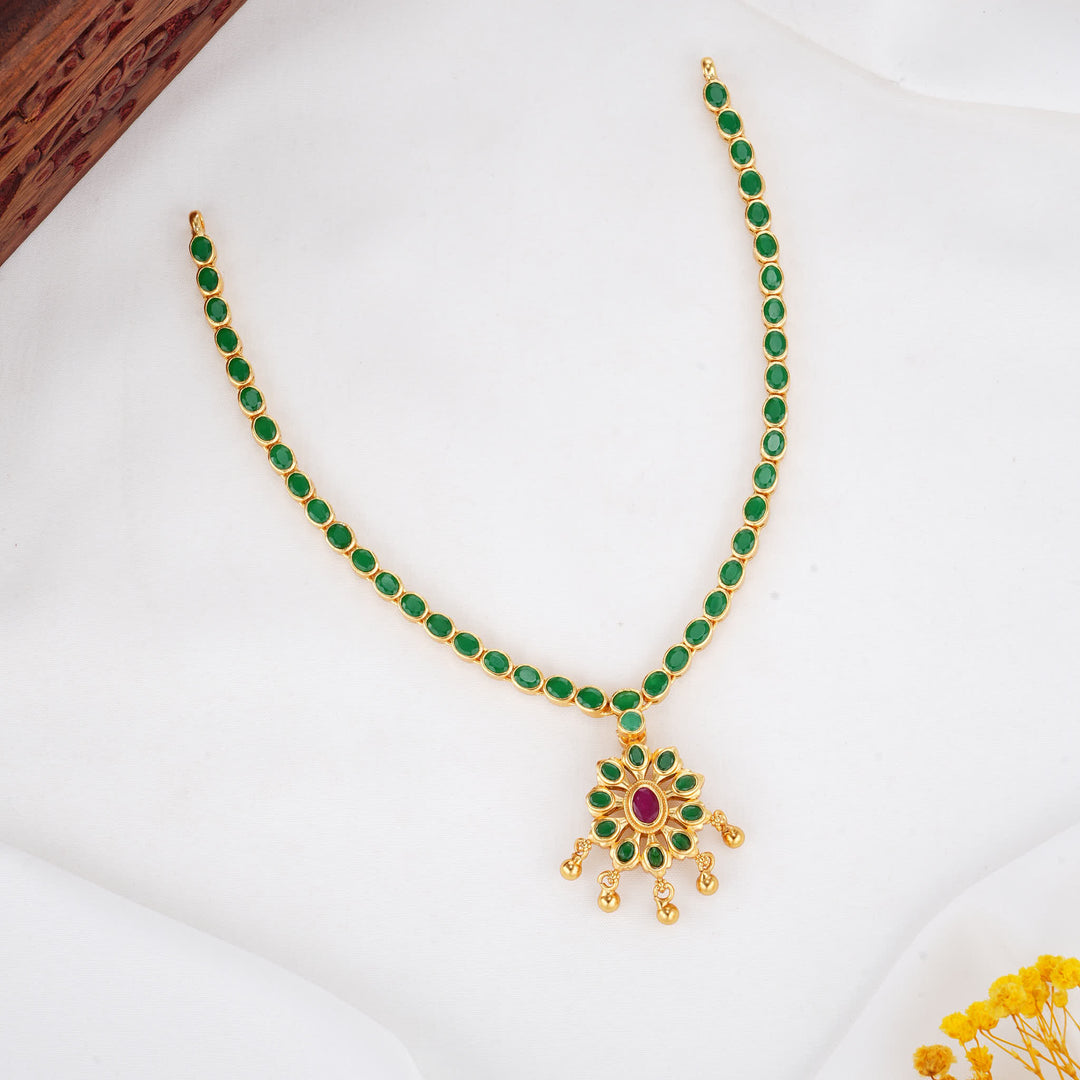 Verde Bloom Reversible Short Necklace