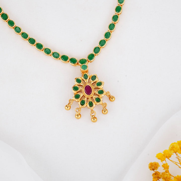Verde Bloom Reversible Short Necklace