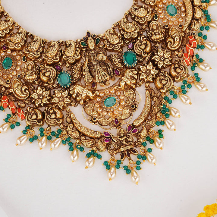 Ornate Masterpiece Nagas Short Necklace
