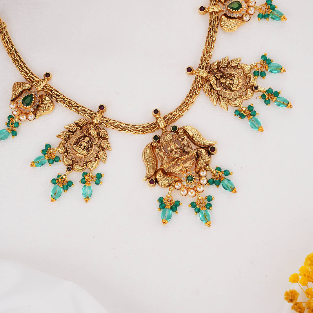 Traditional Divine  Nagas Short Necklace