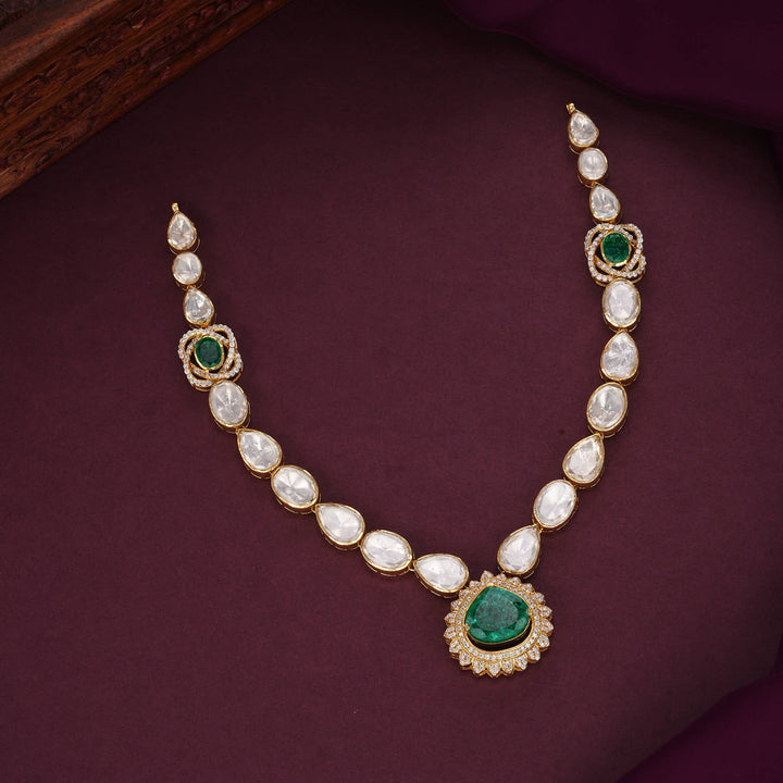 Heartwarming Moissanite Short Necklace Set