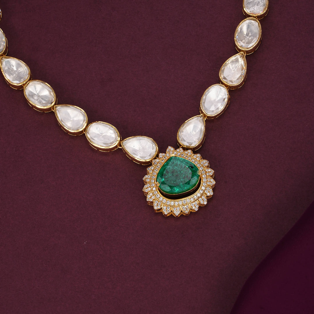 Heartwarming Moissanite Short Necklace Set