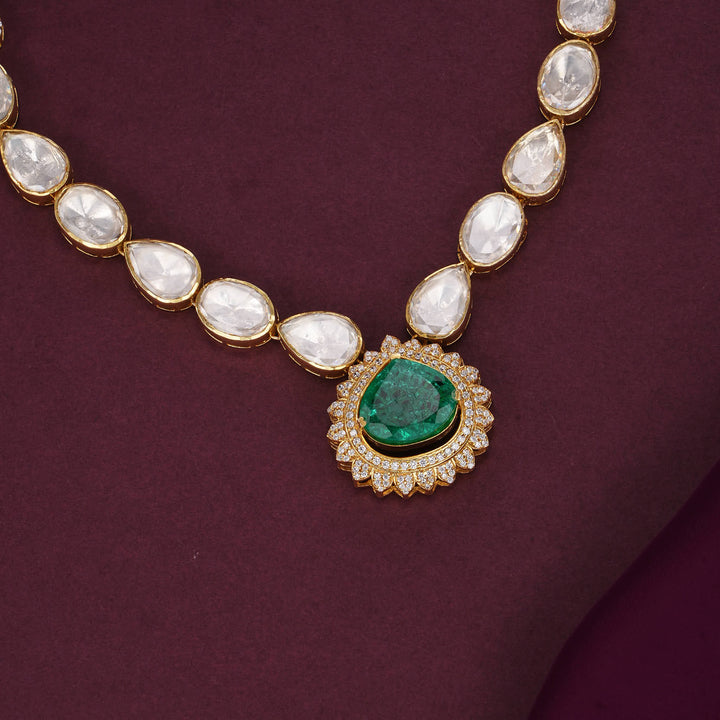 Heartwarming Moissanite Short Necklace Set