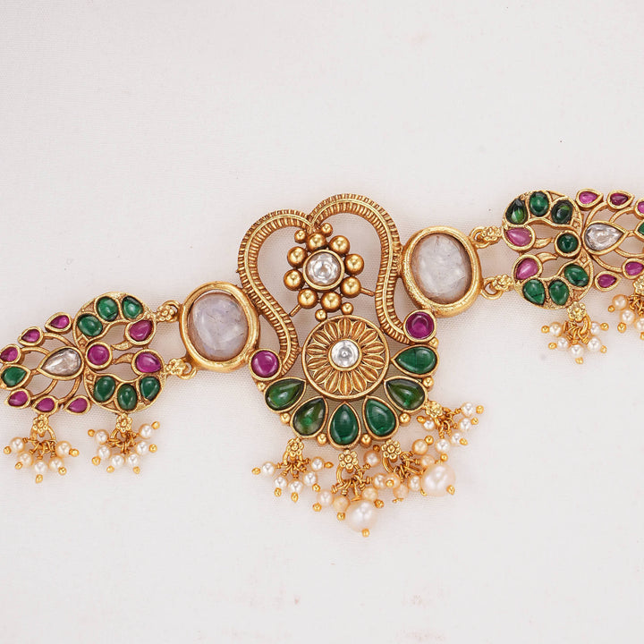 Fascinating Dual Tone Choker Necklace