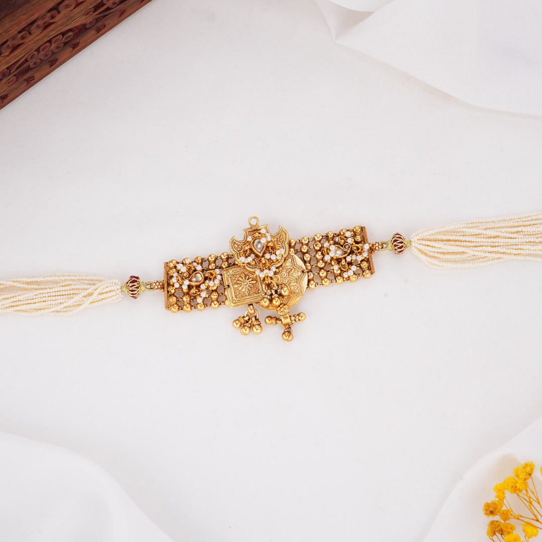 Radiant Glow Beaded Choker