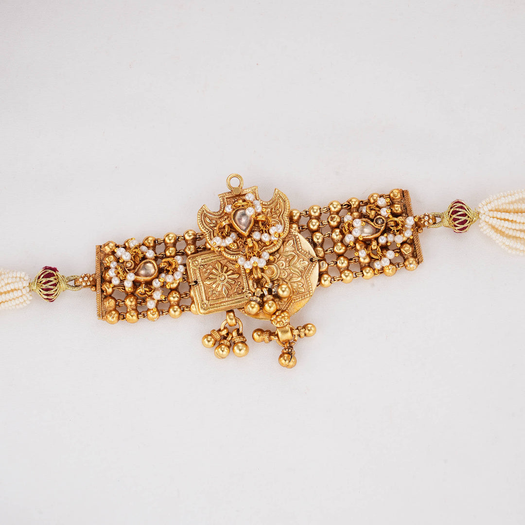 Radiant Glow Beaded Choker