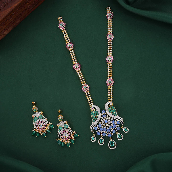 Peacock Inspired Avikam Necklace Set