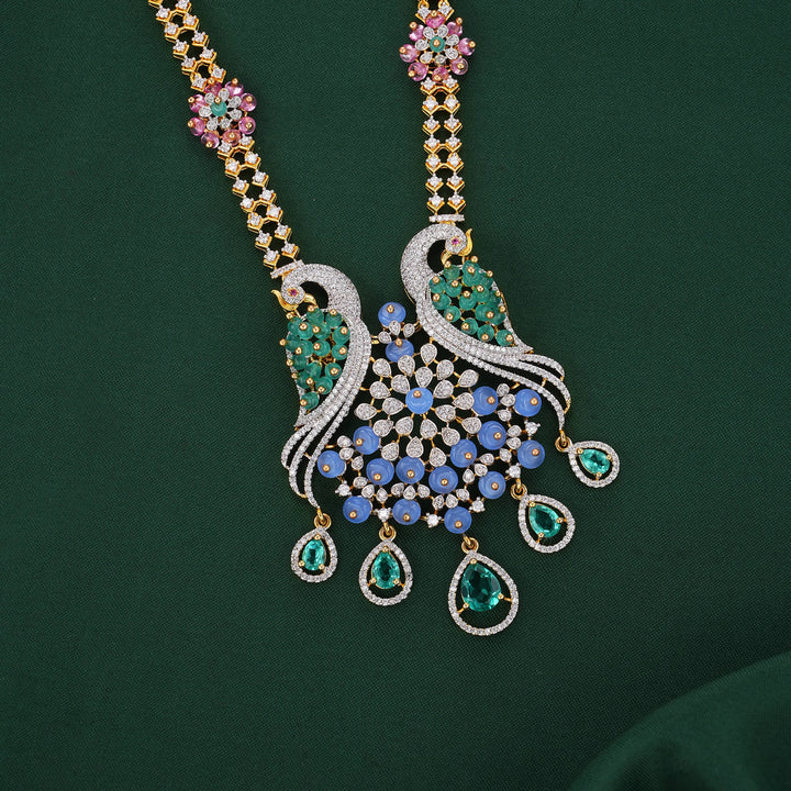 Peacock Inspired Avikam Necklace Set