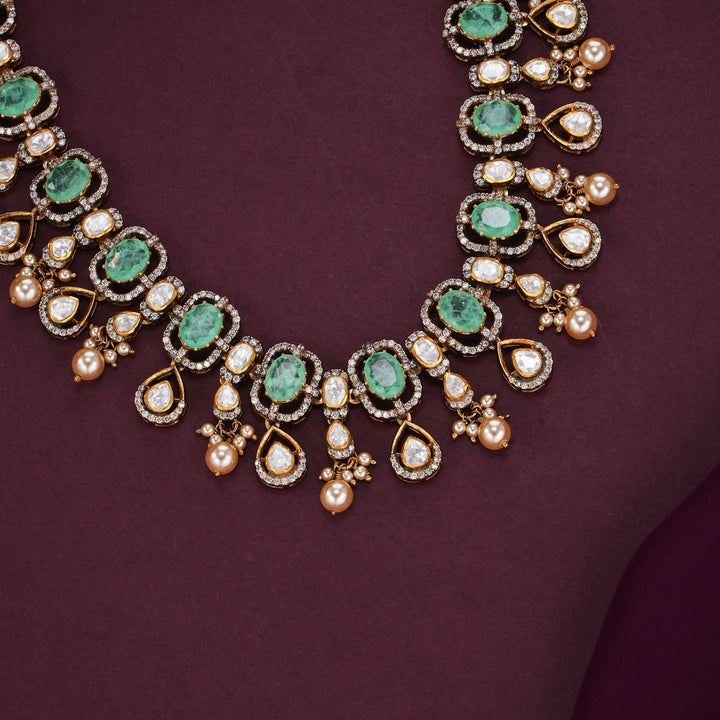 Gorgeous Moissanite Short Necklace Set