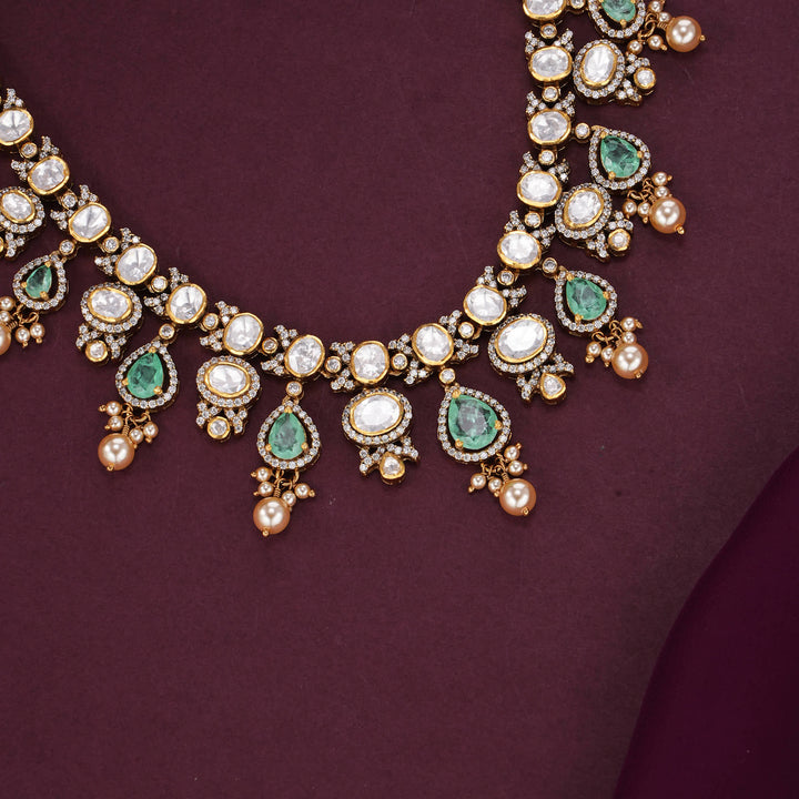 Opulant Craft Moissanite Short Necklace Set