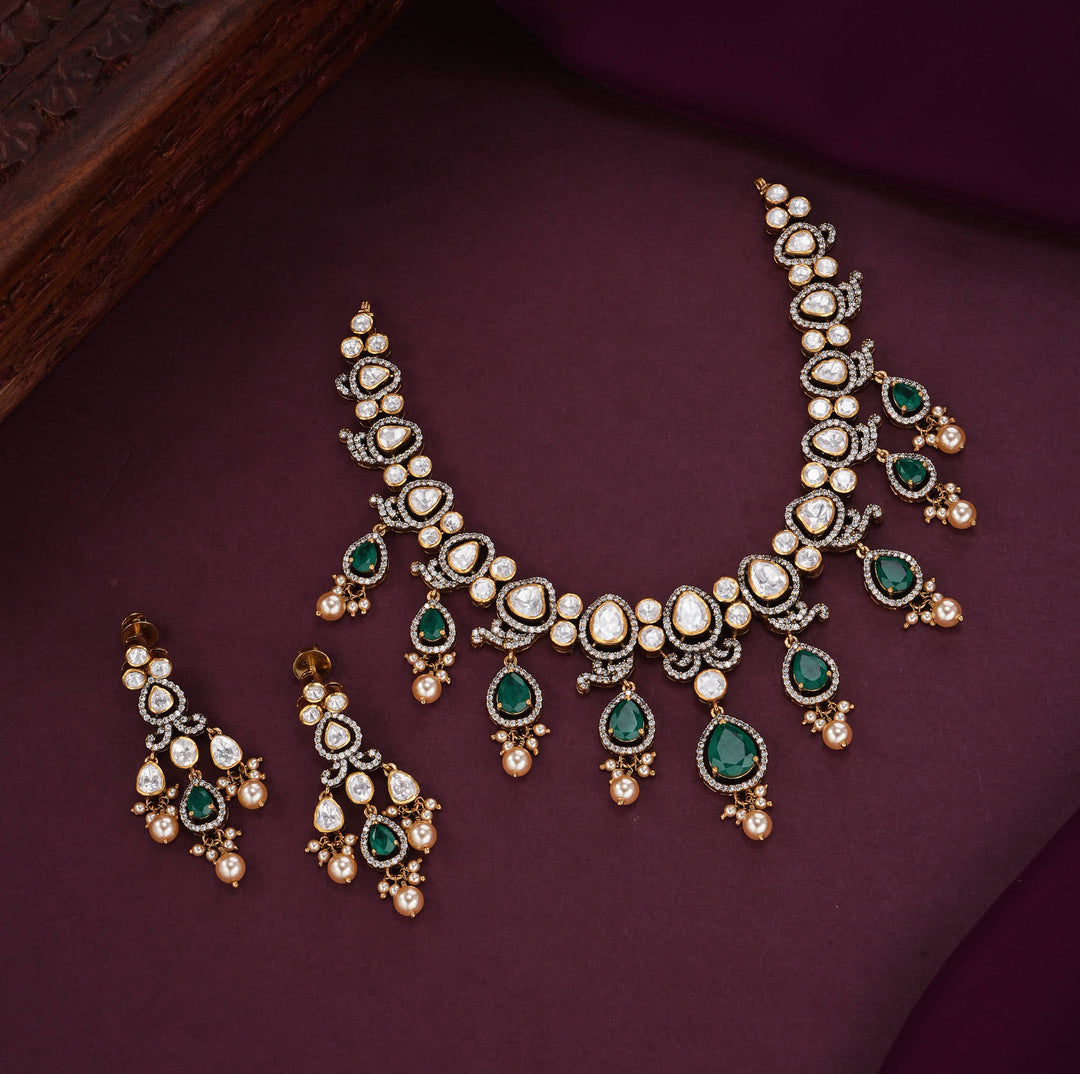 Awe-Inspiring Moissanite Short Necklace Set
