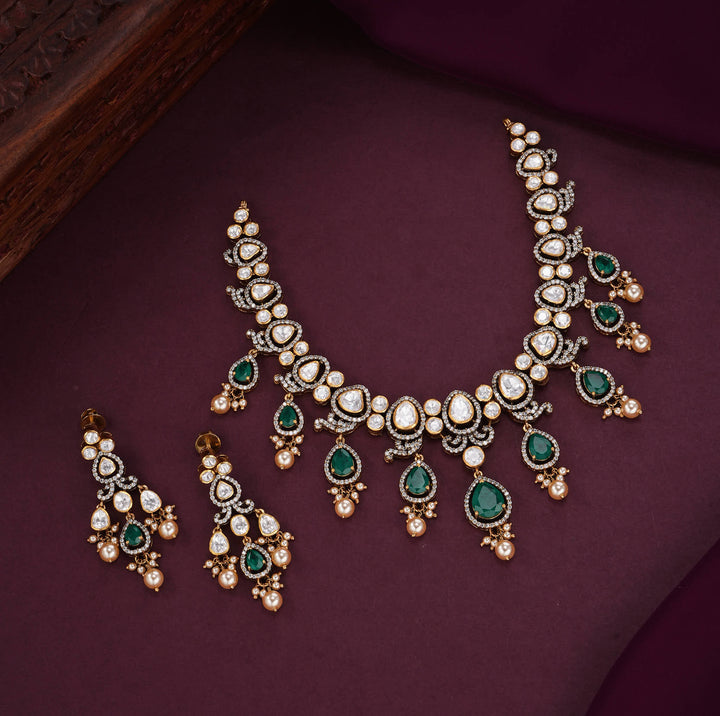 Awe-Inspiring Moissanite Short Necklace Set