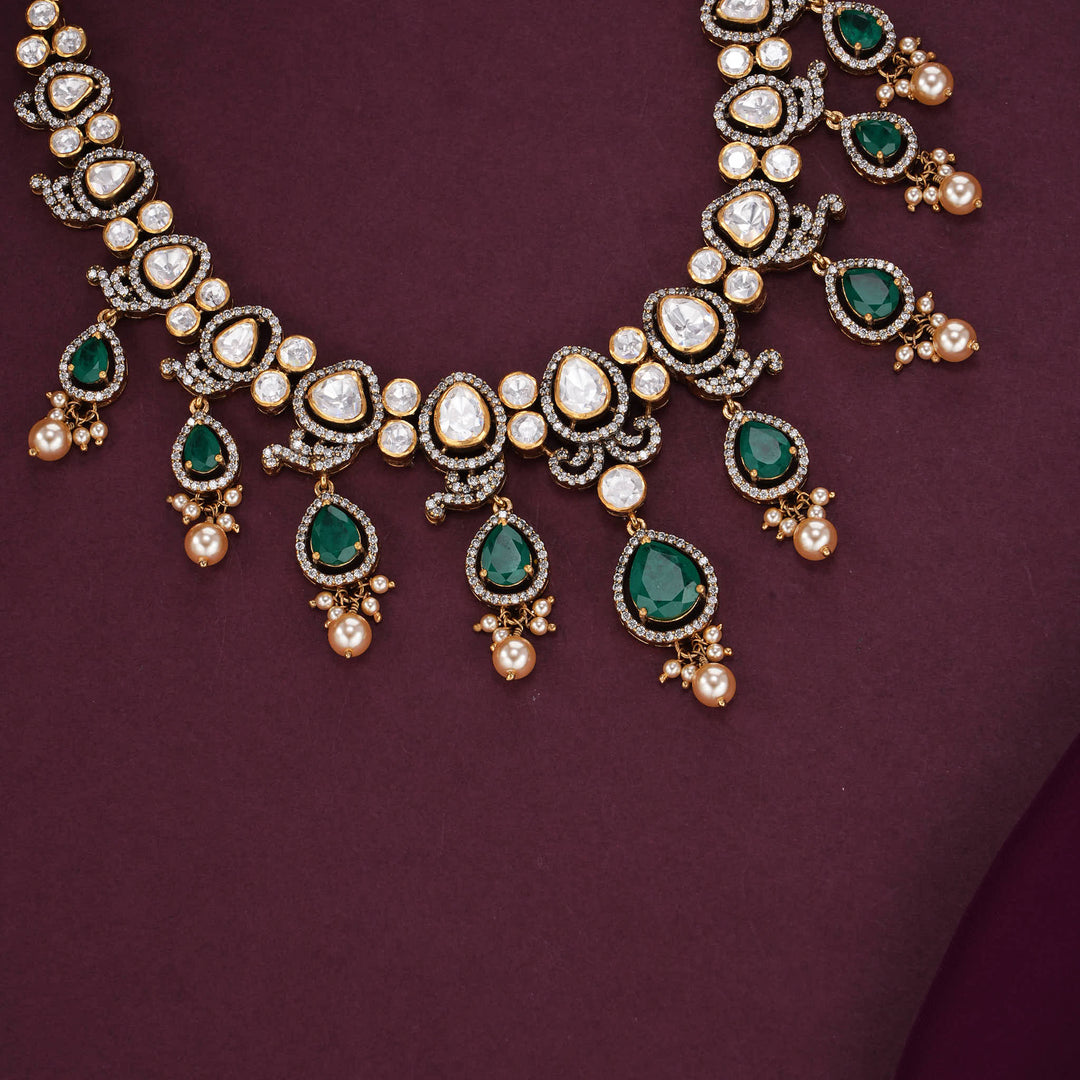 Awe-Inspiring Moissanite Short Necklace Set