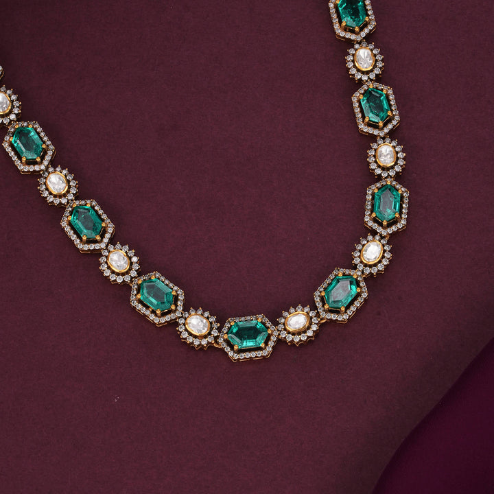 Gleaming Verde Moisannite Short Necklace