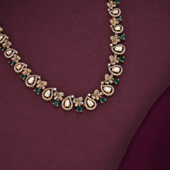 Vivid Moissanite Short Necklace Set