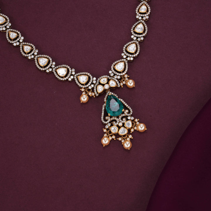 Graceful Moissanite Short Necklace Set